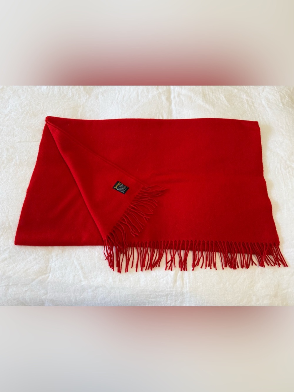 Johnstons of Elgin | Red Cashmere Wool Scarf Wrap Throw Scotland READ